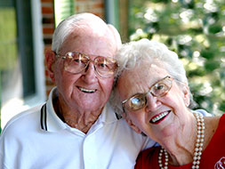 Photo of a couple smiling. Link to Life Stage Gift Planner Over Age 70 Gifts.